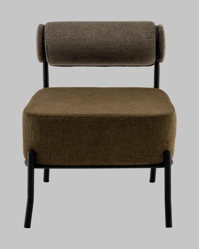 Кресло Ponpoun, зелёный УТ000040472 Stool Group, зелёный/шенилл, ножки/металл/чёрный, размеры - *710***610*710мм фото 2