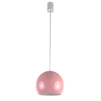 Светильник подвесной Aura 20 LH032010 LightHall розовый на 1 лампу, основание белое в стиле лофт 