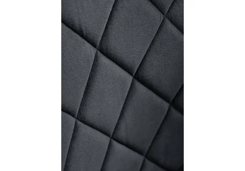 Стул на металлокаркасе Зест микровелюр серый / черный глянец 464196 Woodville, серый/велюр, ножки/металл/чёрный, размеры - ****500*540 фото 6
