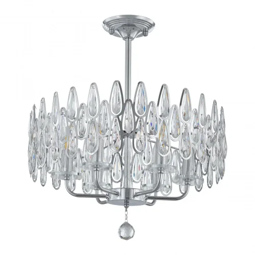 Люстра на штанге Sorrento-2009 372009/6/250/490 CR Arte Milano прозрачная на 6 ламп, основание хром в стиле современный Люстра на штанге Sorrento-2009 372009/6/250/490 CR Arte Milano прозрачная на 6 ламп, основание хром в стиле современный