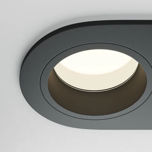 Светильник точечный Share DL126-02-GU10-B Maytoni чёрный на 2 лампы, основание чёрное в стиле современный овальный фото 7