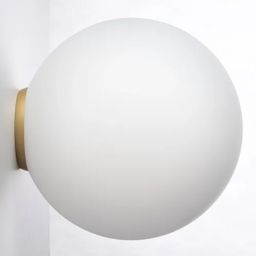 Светильник потолочный Ron CL941D25B2 Citilux белый на 1 лампу, основание золотое в стиле современный шар фото 2 Светильник потолочный Ron CL941D25B2 Citilux белый на 1 лампу, основание золотое в стиле современный шар фото 2