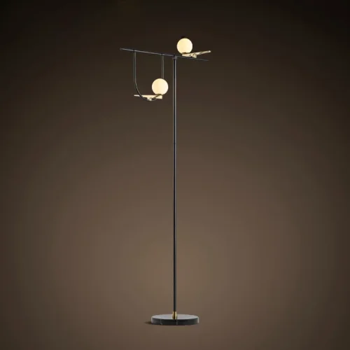 Торшер Yanzi LED Floor Lamp 101358-26 ImperiumLoft белый на 2 лампы, основание голубое в стиле современный фото 3 Торшер Yanzi LED Floor Lamp 101358-26 ImperiumLoft белый на 2 лампы, основание голубое в стиле современный фото 3