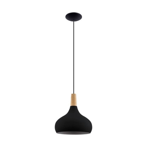 Светильник подвесной Sabinar 900162 Eglo чёрный 1 лампа, основание чёрное в стиле современный 