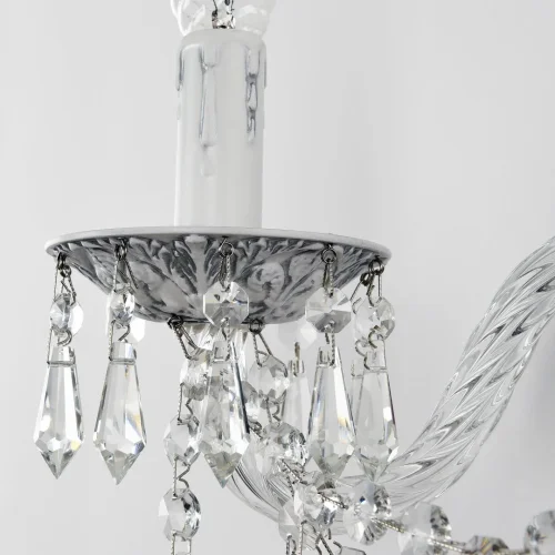 Бра AL16303B/2/141 WMN Bohemia Ivele Crystal без плафона на 2 лампы, основание белое серое в стиле классический drops фото 3