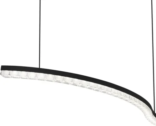 Светильник подвесной LED Euclidics SL1018.403.01 ST-Luce прозрачный на 1 лампу, основание чёрное в стиле хай-тек фото 3