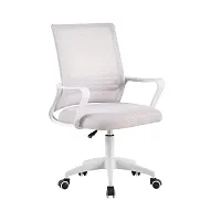 Кресло офисное TopChairs Simplex New, серый УТ000041454 Stool Group, серый/сетка, ножки/полимер/белый, размеры - *990****мм