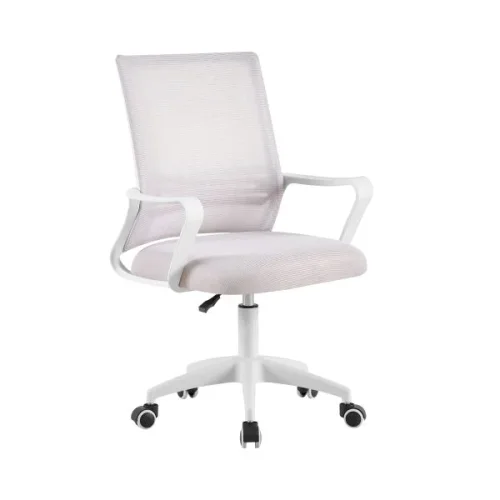 Кресло офисное TopChairs Simplex New, серый УТ000041454 Stool Group, серый/сетка, ножки/полимер/белый, размеры - *990****мм