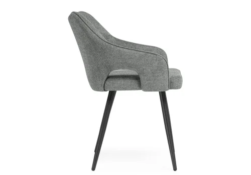 Стул на металлокаркасе Hera dark gray / black 15843 Woodville, серый/рогожка, ножки/металл/чёрный, размеры - ****550*600 фото 5