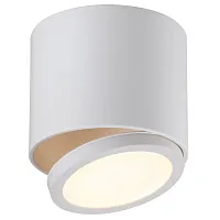 Светильник накладной LED Canicattì OML-20501-01 Omnilux белый на 1 лампу, основание белое в стиле хай-тек круглый