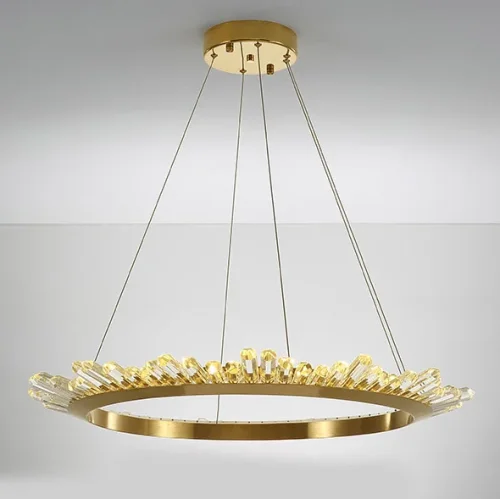 Люстра подвесная CRISSY A D40 201121-23 ImperiumLoft прозрачная на 1 лампа, основание золотое в стиле современный  фото 8
