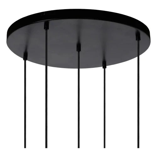 Светильник подвесной Joanet 45494/15/65 Lucide серый чёрный 5 ламп, основание чёрное в стиле современный  фото 5