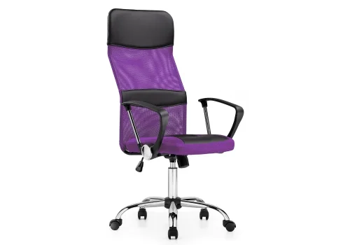 Компьютерное кресло Arano фиолетовое 1646 Woodville, фиолетовый/ткань искусственная кожа, ножки/металл/хром, размеры - *1320***650*650