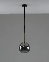 Светильник подвесной Sumatra V11527-1P Moderli чёрный дымчатый на 1 лампу, основание чёрное в стиле современный лофт  Светильник подвесной Sumatra V11527-1P Moderli чёрный дымчатый на 1 лампу, основание чёрное в стиле современный лофт