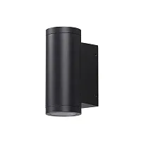 Настенный светильник уличный LED Long 7071/16WL Odeon Light уличный IP65 чёрный на 1 лампу, плафон чёрный в стиле минимализм LED