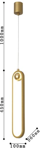 Светильник подвесной LED Altus 4221-1P F-promo матовый золото 1 лампа, основание матовое золото в стиле современный  фото 2