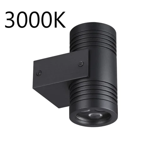 Настенный светильник уличный LED Stima 6648/12WL3 Odeon Light уличный IP67 чёрный на 1 лампу, плафон чёрный в стиле минимализм LED