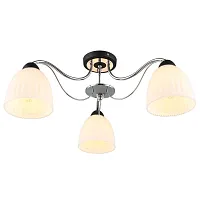 Люстра потолочная Fiesole OML-65707-03 Omnilux белая на 3 лампы, основание чёрное в стиле современный 