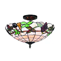 Люстра потолочная Alenquer OML-80307-03 Omnilux разноцветная на 3 лампы, основание античное бронза в стиле тиффани фрукты
