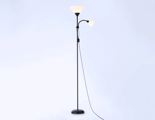 Торшер TR97629 Ambrella light для чтения белый 1 лампа, основание чёрное в стиле современный
 фото 2