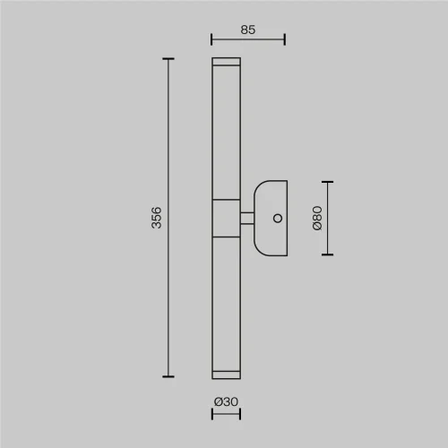 Бра LED Axis MOD106WL-L10G3K Maytoni белый на 1 лампу, основание золотое в стиле современный хай-тек фото 2