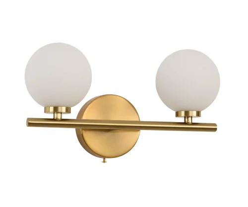 Бра Сида 07504-2,20 Kink Light белый на 2 лампы, основание бронзовое в стиле современный молекула шар