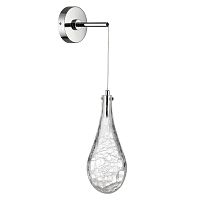 Бра LED Braid 7148/5WL Odeon Light прозрачный на 1 лампу, основание хром в стиле современный классический выдувное