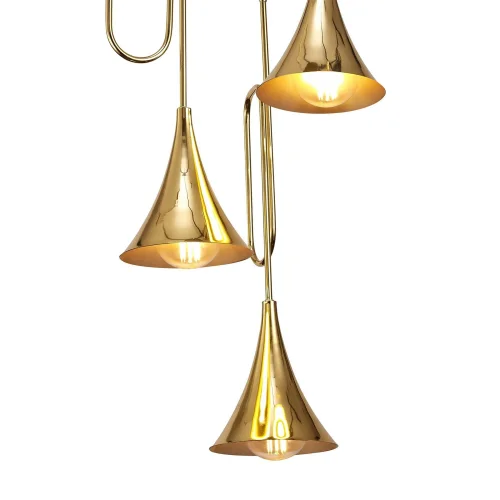Люстра подвесная JAZZ 5896 Mantra золотая на 3 лампы, основание золотое в стиле современный  фото 3