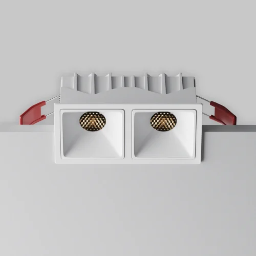 Светильник точечный LED Alfa LED DL043-02-10W3K-SQ-W-1 Maytoni белый на 1 лампу, основание белое в стиле современный хай-тек прямоугольный фото 2