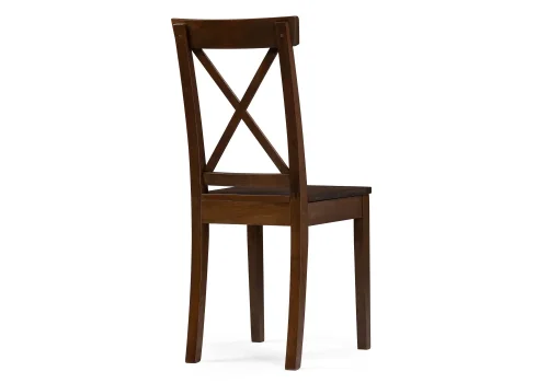 Деревянный стул Эйнор темный орех 554120 Woodville, /, ножки/массив березы дерево/орех, размеры - ****400*500 фото 4