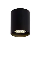 Светильник накладной BODI 09100/01/30 Lucide чёрный 1 лампа, основание чёрное в стиле современный круглый