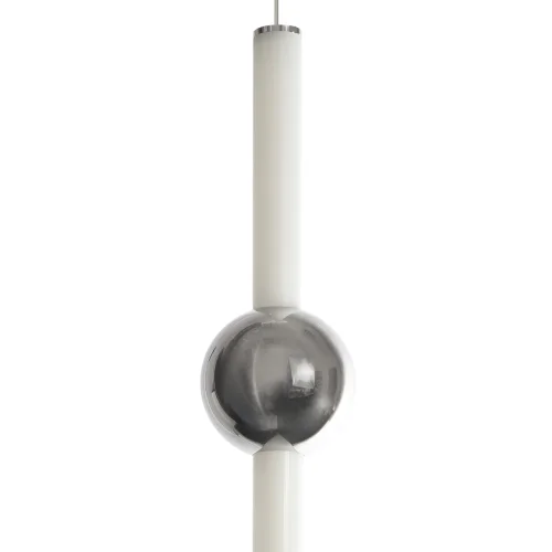 Светильник подвесной LED Crescent 5053-D LOFT IT белый 1 лампа, основание хром в стиле модерн трубочки фото 3