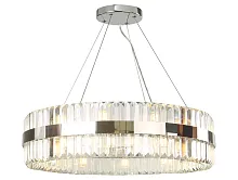 Люстра подвесная 10241/60 nickel Newport прозрачная на 24 лампы, основание никель в стиле американский современный классический 