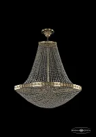 Люстра потолочная хрустальная 19323/H2/70IV G Bohemia Ivele Crystal прозрачная на 12 ламп, основание золотое в стиле классический sp