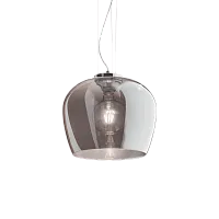 Светильник подвесной BLOSSOM SP1 FUME' Ideal Lux серый 1 лампа, основание чёрное в стиле современный 
