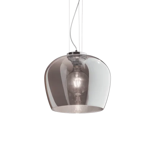 Светильник подвесной BLOSSOM SP1 FUME' Ideal Lux серый на 1 лампу, основание чёрное в стиле современный 