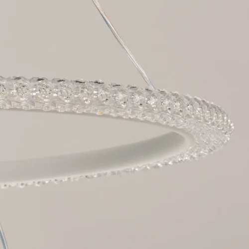 Светильник подвесной LED с пультом Ральф 675016002 DeMarkt прозрачный на 2 лампы, основание белое в стиле кольца с пультом фото 3