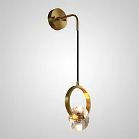 Настенный светильник ADONICA WALL 211951-26 ImperiumLoft прозрачный на 2 лампы, основание латунь в стиле современный 