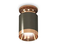 Светильник накладной Techno spot XS6303160 Ambrella light чёрный 1 лампа, основание золотое в стиле современный круглый