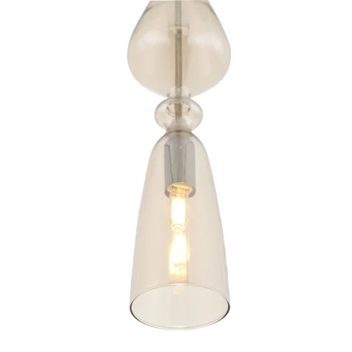 Светильник подвесной Brichere SL373.303.01 ST-Luce прозрачный янтарный 1 лампа, основание хром в стиле современный  фото 3