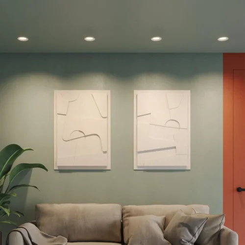 Светильник точечный Fluo 359842 Novotech белый на 1 лампу, основание белое в стиле хай-тек круглый фото 3