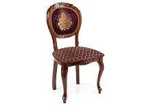 Деревянный стул Adriano 2 вишня / патина 438322 Woodville, бордовый/ткань, ножки/массив бука дерево/вишня, размеры - ****500*540