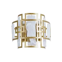 Бра Blake A4087AP-2SG Arte Lamp белый на 2 лампы, основание матовое золото в стиле современный 