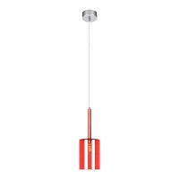 Светильник подвесной Spillray 10232/C Red LOFT IT красный на 1 лампу, основание хром в стиле современный 