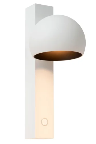 Бра с выключателем LED Esfera 23274/09/31 Lucide белый на 1 лампу, основание белое в стиле современный Бра с выключателем LED Esfera 23274/09/31 Lucide белый на 1 лампу, основание белое в стиле современный