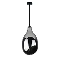 Светильник подвесной лофт Ravello OML-93026-01 Omnilux чёрный 1 лампа, основание чёрное в стиле лофт выдувное