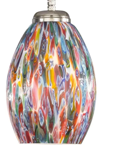 Светильник подвесной L 10009/1 Reccagni Angelo разноцветный 1 лампа, основание никель в стиле современный классический выдувное фото 3