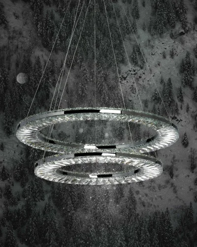 Люстра подвесная LED с пультом Гослар 498016202 MW-Light прозрачная на 1 лампа, основание хром в стиле классический с пультом кольца фото 12