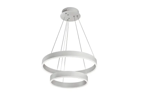 Светильник подвесной LED с пультом Sunset 6832/4+6 WH iLedex белый 1 лампа, основание белое в стиле современный хай-тек с пультом кольца фото 3