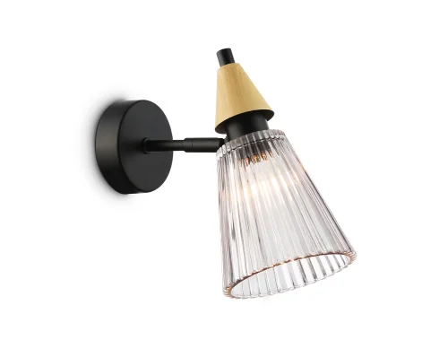 Бра LH58118 Ambrella light дымчатый на 1 лампу, основание чёрное в стиле современный 